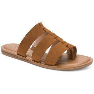 Sun + Stone Womens Oliaa Brown Slide Sandals Shoes 7 Medium